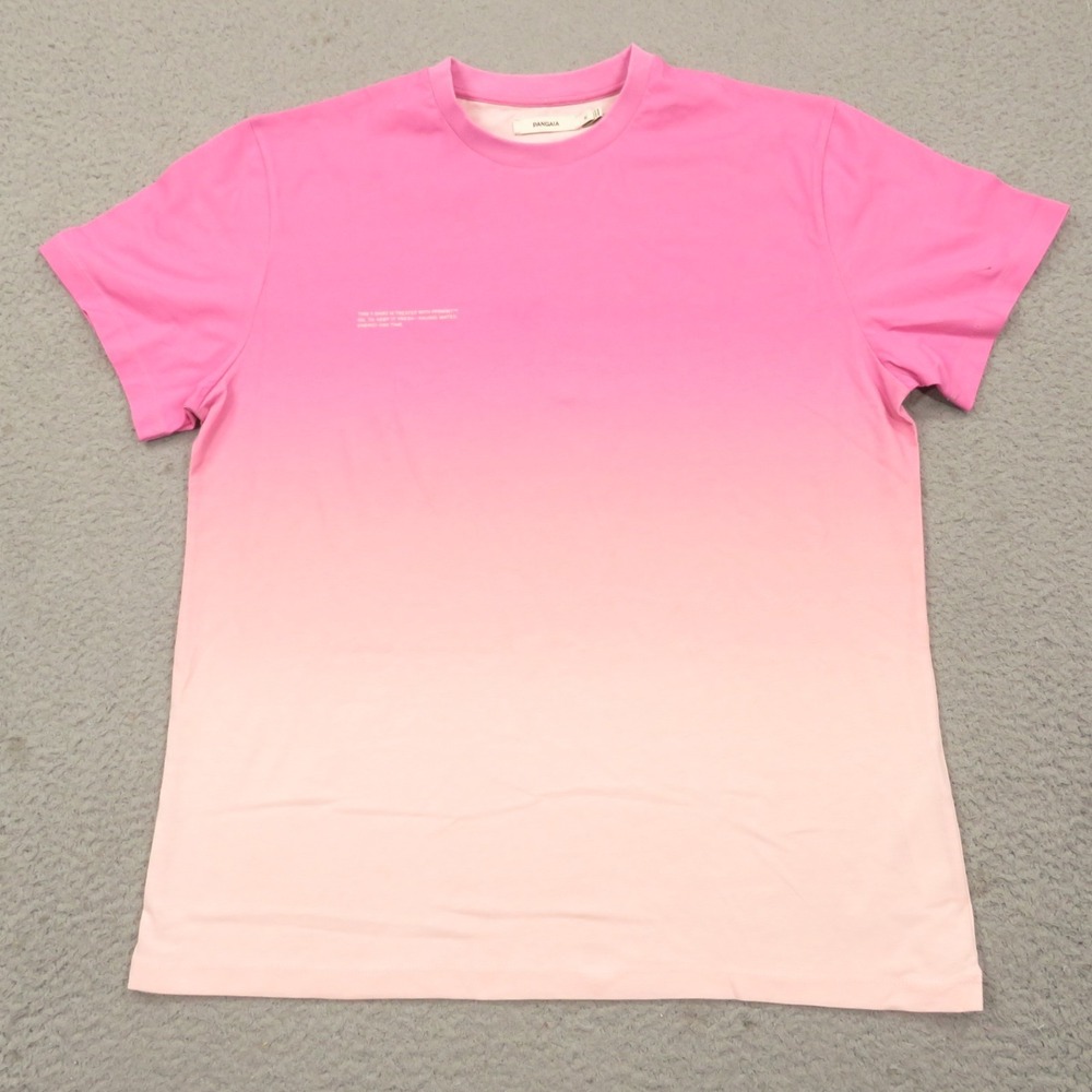 Pangaia Mens Ombre Fade T-Shirt Pink Blush Peppermint Cotton PTERI4750BAR M
